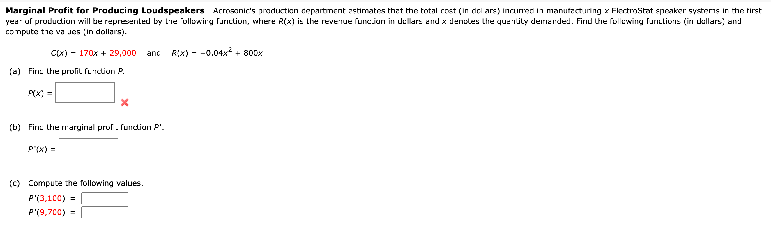 Solved Marginal Cost A division of Ditton Industries | Chegg.com