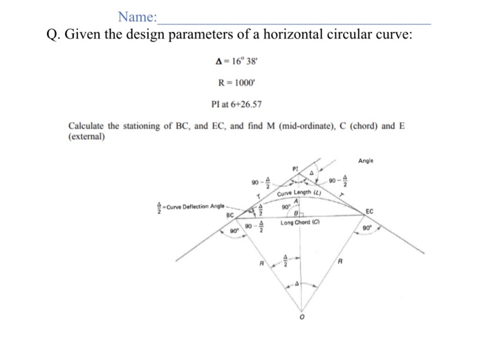 Solved Name: Q. Given The Design Parameters Of A Horizontal | Chegg.com