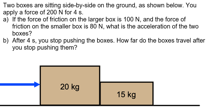 Solved Two Boxes Are Sitting Side-by-side On The Ground, As | Chegg.com