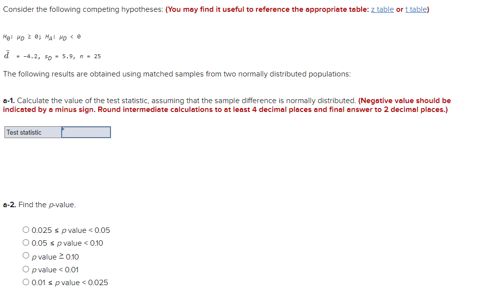 Solved Consider the following competing hypotheses: (You may | Chegg.com