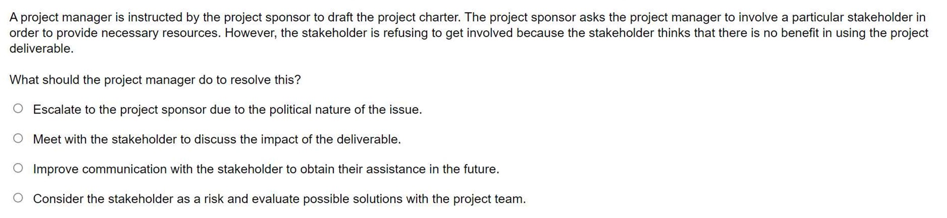 Solved A project manager is instructed by the project | Chegg.com