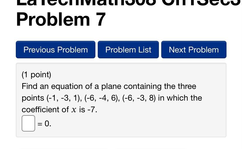 Solved Problem 7 Previous Problem Problem List Next Problem | Chegg.com