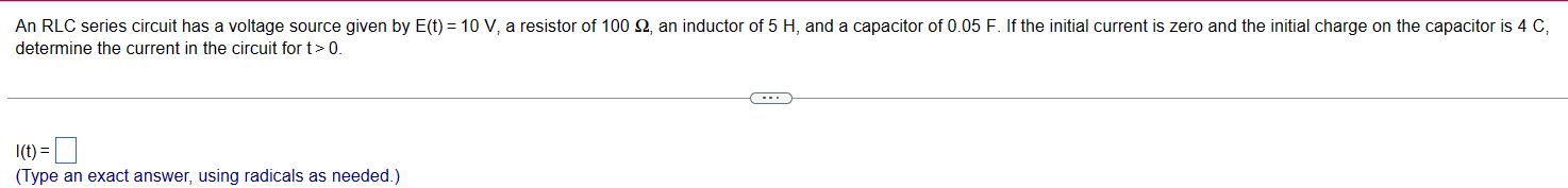 Solved An RLC series circuit has a voltage source given by | Chegg.com