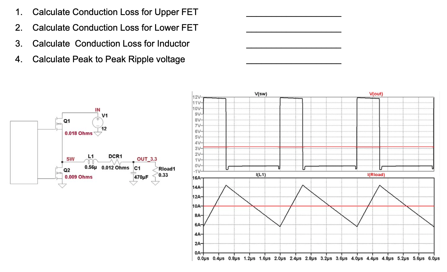 1. Calculate Conduction Loss for Upper FET 2. | Chegg.com