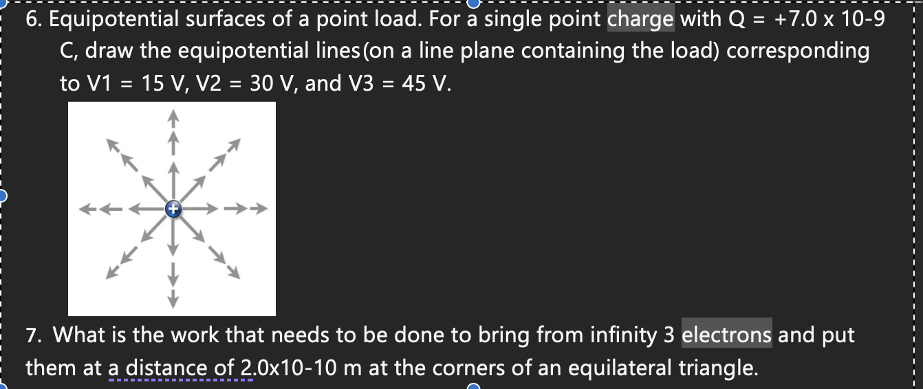 Solved 6. Equipotential surfaces of a point load. For a | Chegg.com