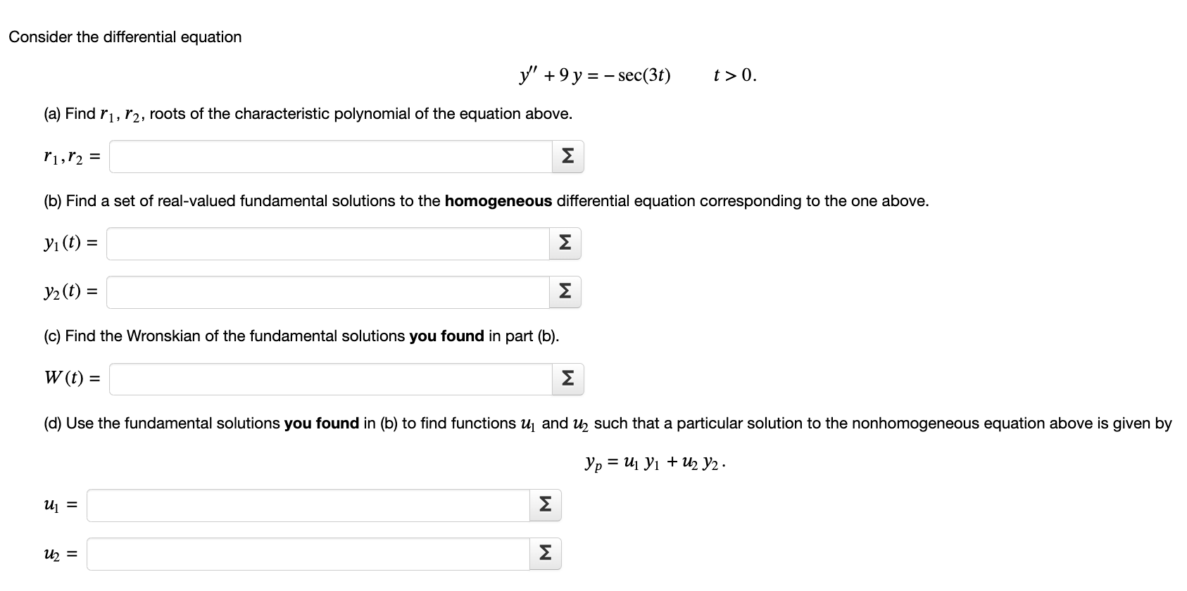 Solved Consider The Differential Equation