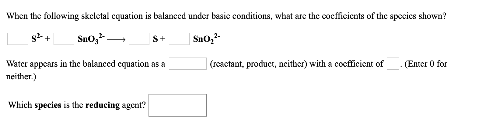 Solved When the following skeletal equation is balanced | Chegg.com