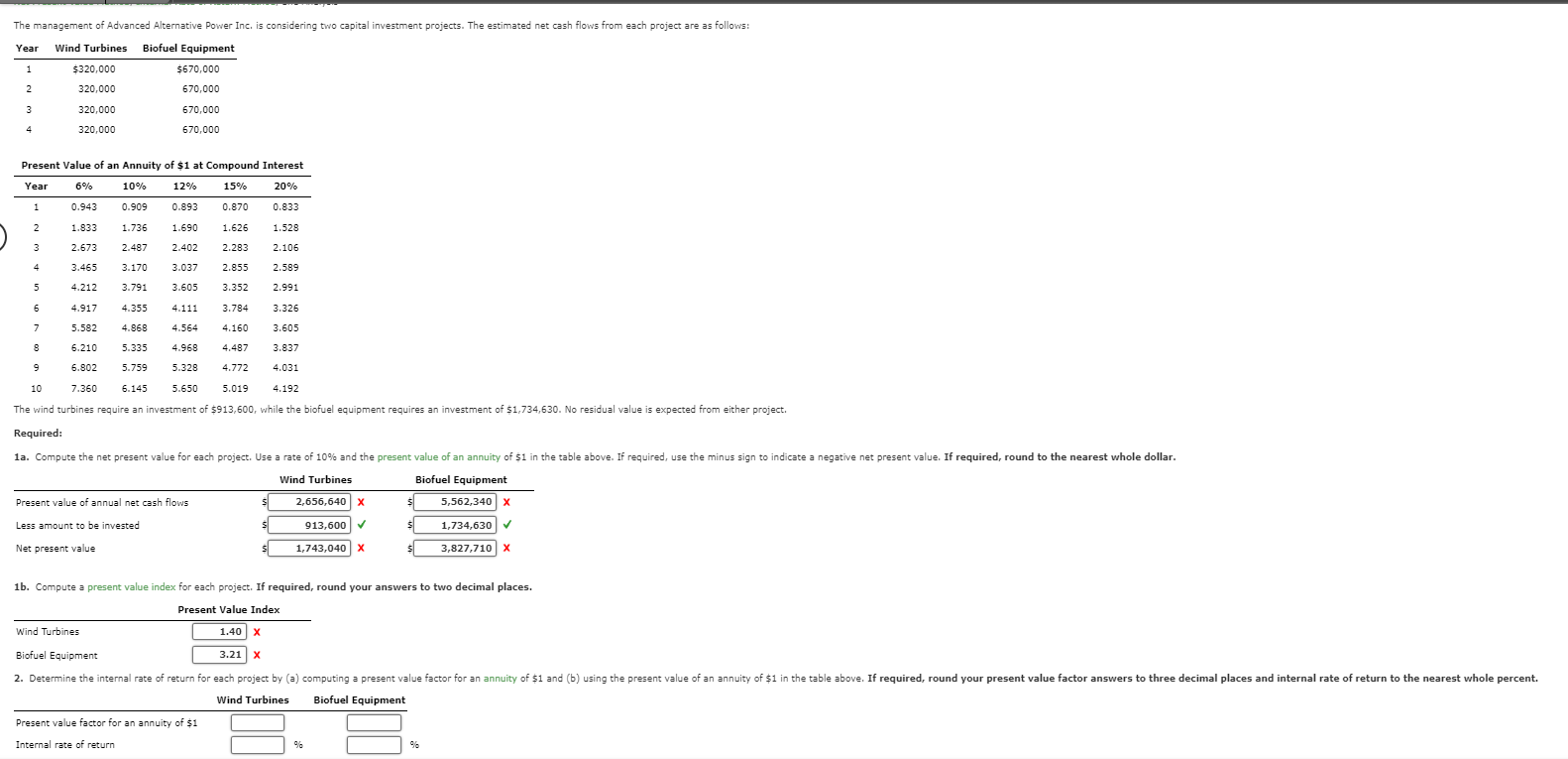 Solved The management of Advanced Alternative Power Inc. is