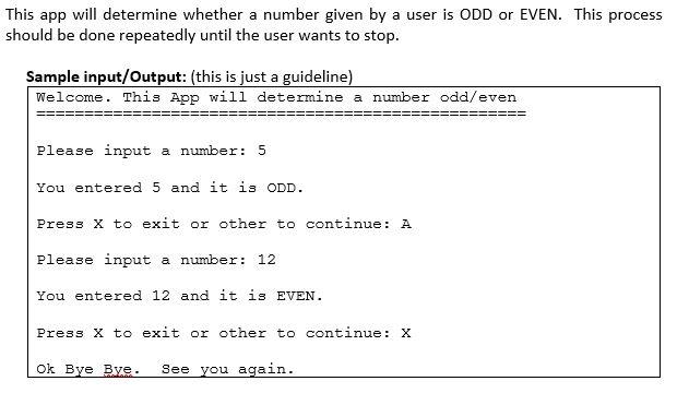 Solved This app will determine whether a number given by a | Chegg.com