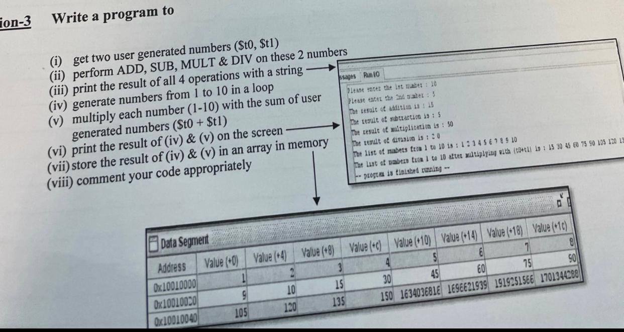 Solved fon-3 Write a program to a (i) get two user generated | Chegg.com