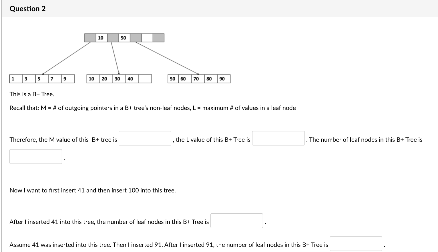 Solved Question 2 10 50 1 3 5 7 9 10 20 30 40 50 60 70 80 90 | Chegg.com