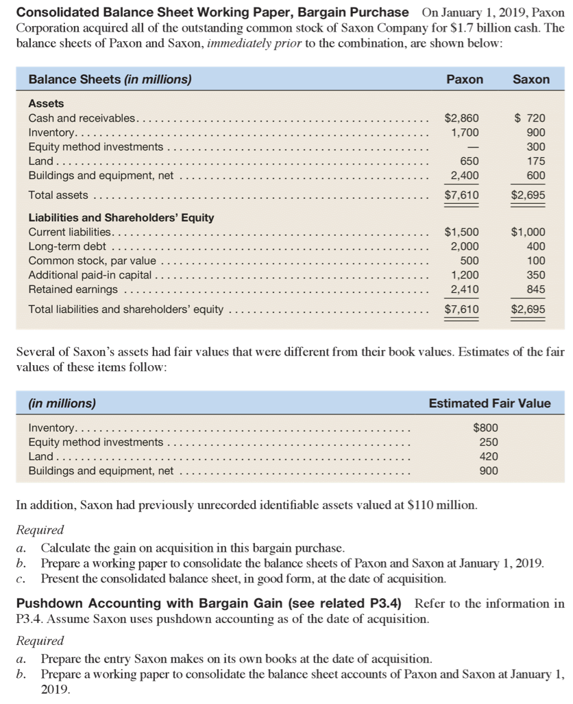 Reflection about balance sheet picture