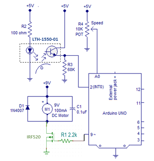 Circuit above and Arduino Code below // Runs the | Chegg.com