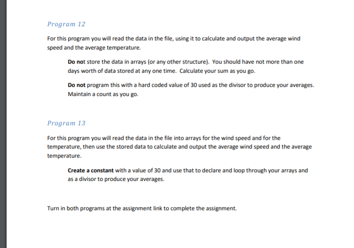 Solved For these two assignments (Program 12 and Program | Chegg.com