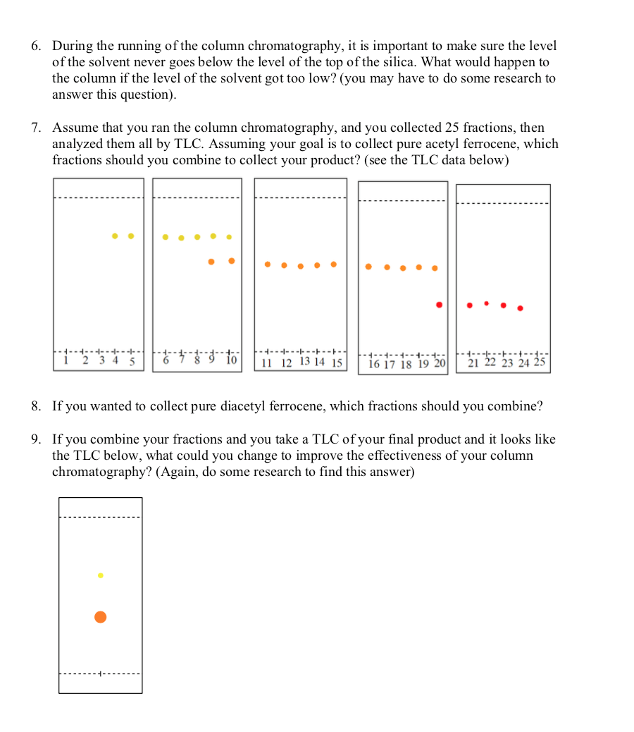 Solved COLUMN CHROMATOGRAPHY Acetylation of Ferrocene Remote
