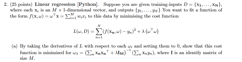 2 25 Points Linear Regression Python Suppose