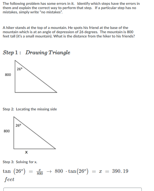 Solved The following problem has some errors in it. Identify | Chegg.com