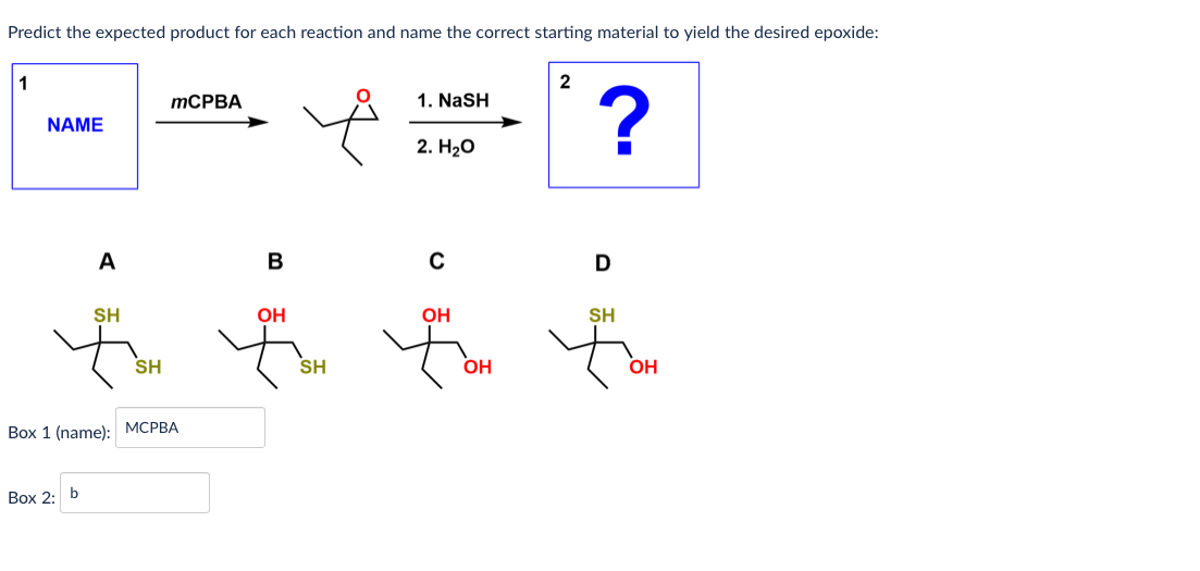 Solved Predict the expected product for each reaction and | Chegg.com