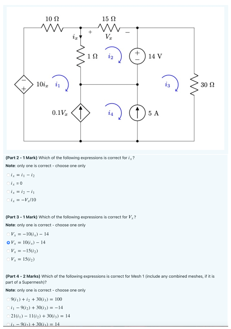 Solved Dixi₁i₂ Dix = 0 Oix = 12 - 11 Dix = -V₂/10 10 Ω ww | Chegg.com