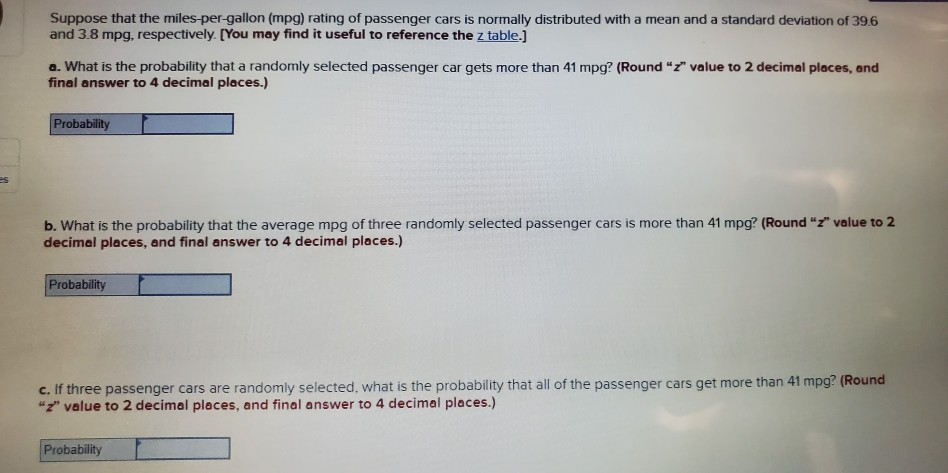 solved-suppose-that-the-miles-per-gallon-mpg-rating-of-chegg