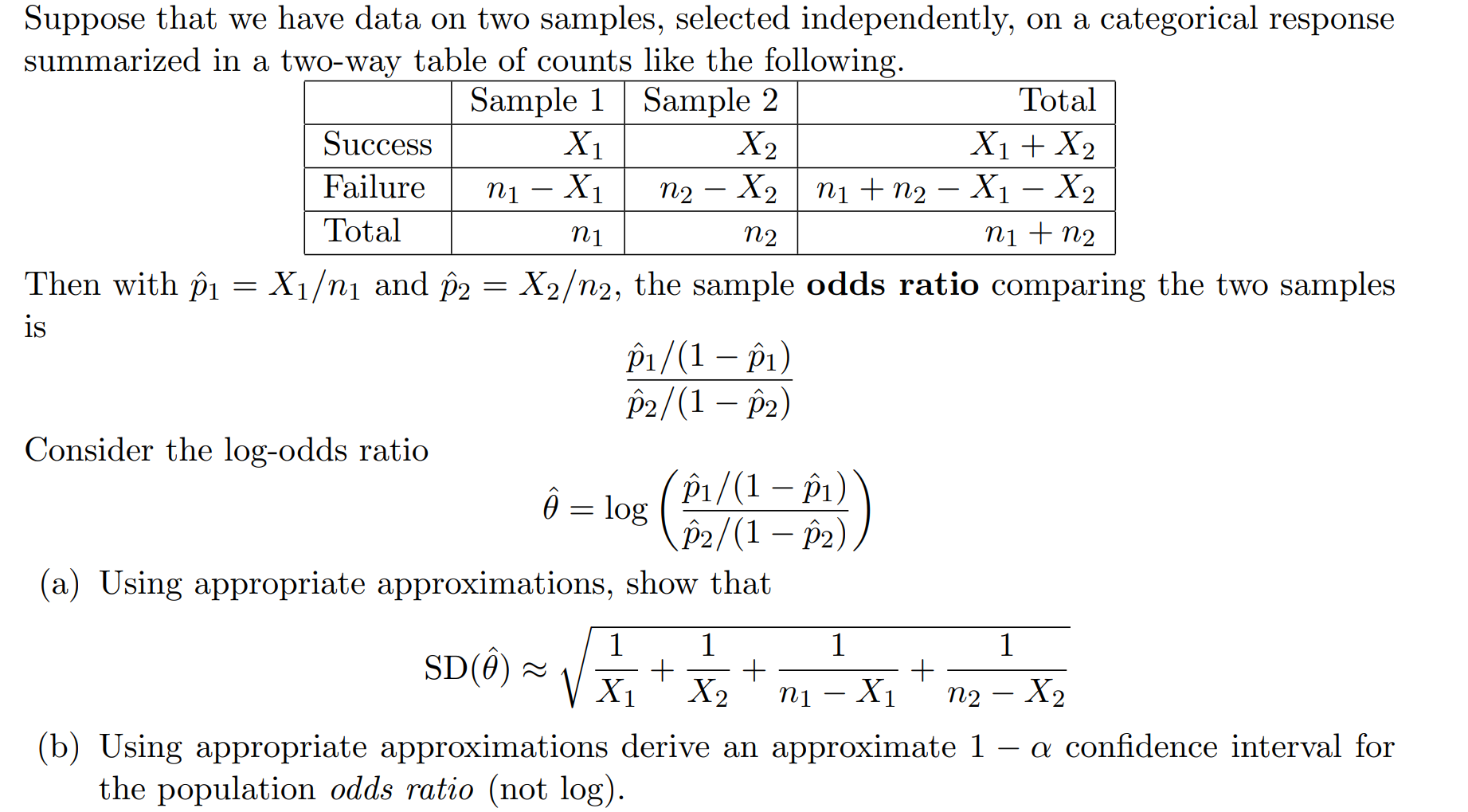 Suppose That We Have Data On Two Samples Selected Chegg Com