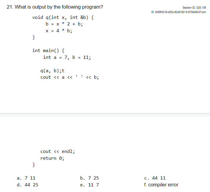 Solved 17. What is the final value of the variable a? | Chegg.com