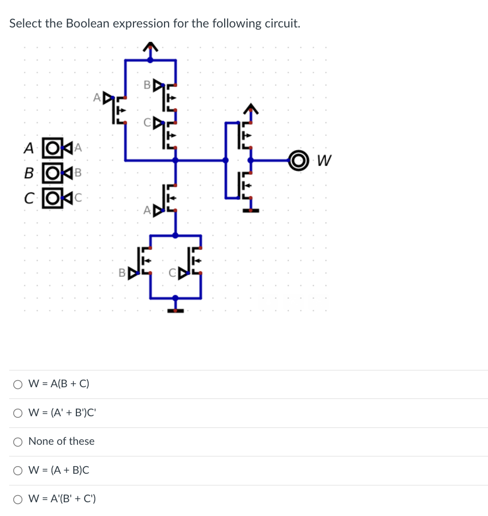 Solved Select The Boolean Expression For The Following | Chegg.com