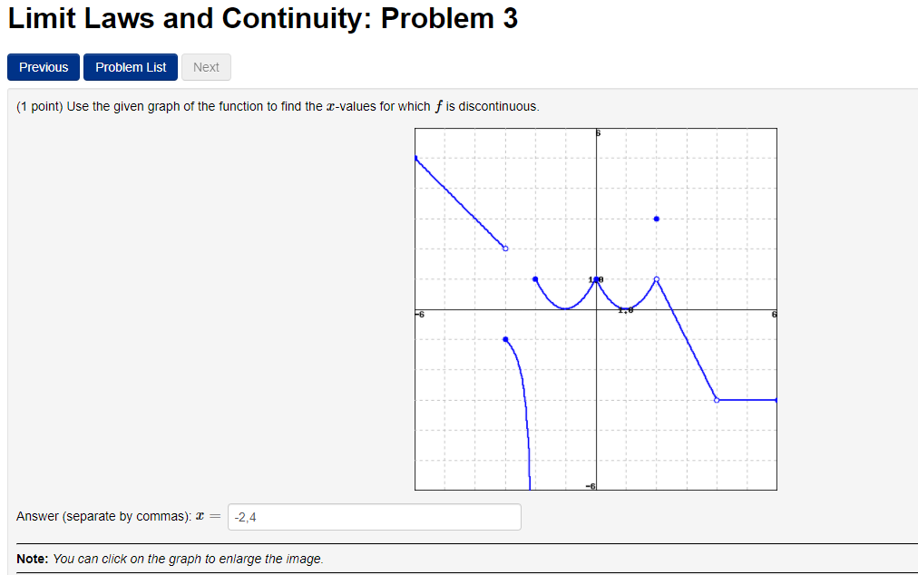 Solved Limit Laws And Continuity: Problem 3 Previous Problem | Chegg.com