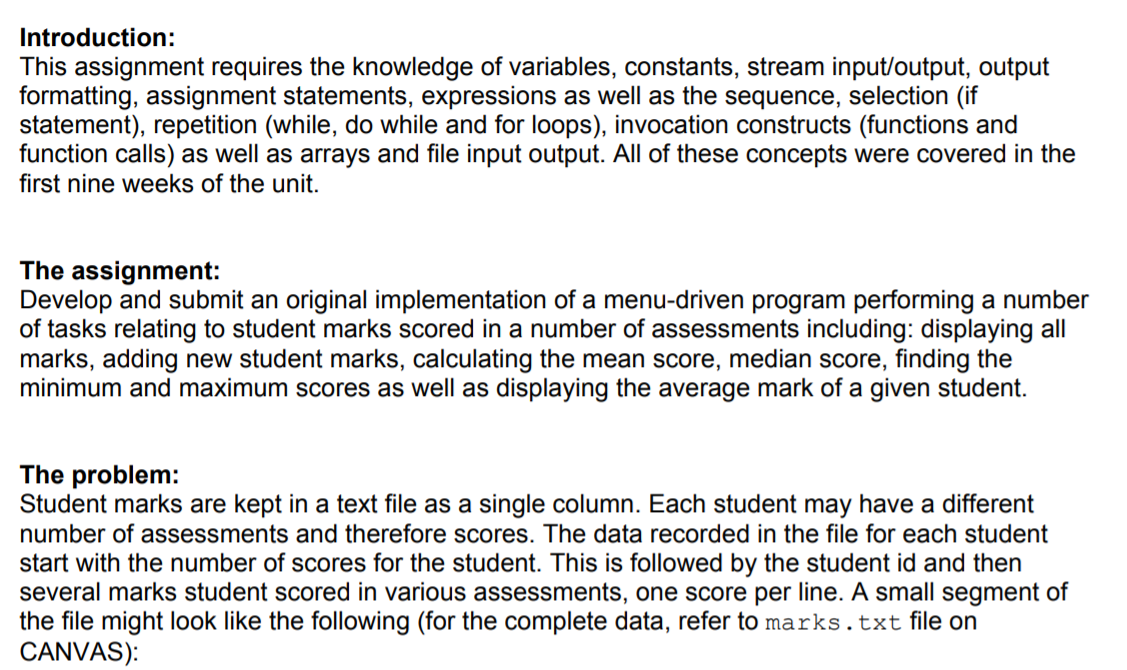 Solved Introduction: This assignment requires the knowledge | Chegg.com