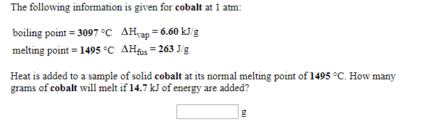 cobalt melting point