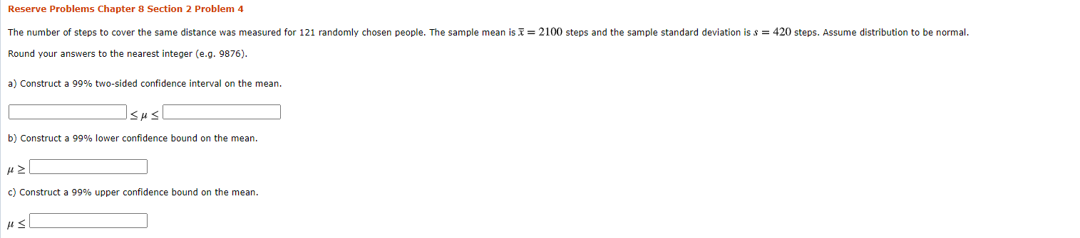 Solved Reserve Problems Chapter 8 Section 2 Problem 4 The | Chegg.com