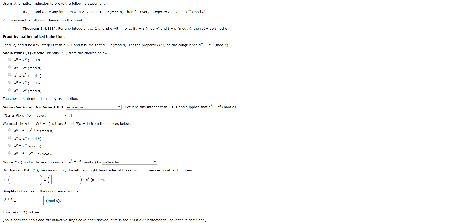 Solved Use Mathematical Induction To Prove The Following Chegg Com