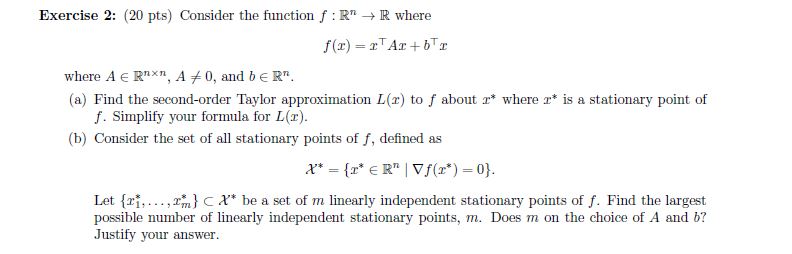 Solved Exercise 2: (20 pts) Consider the function f :R+ R | Chegg.com