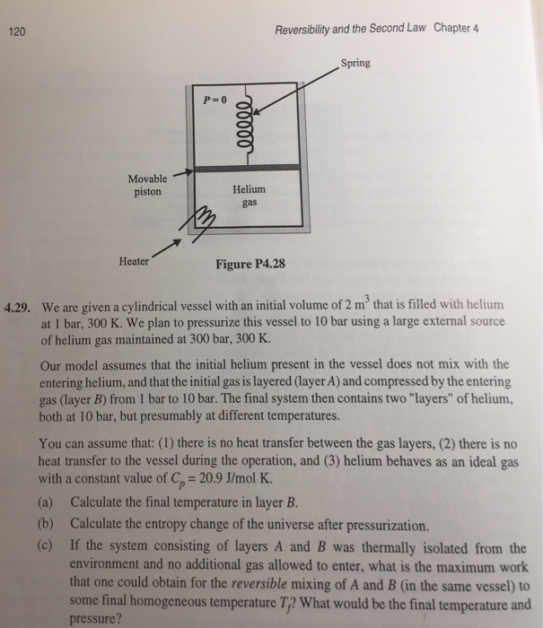 Solved 120 Reversibility and the Second Law Chapter 4 Spring | Chegg.com