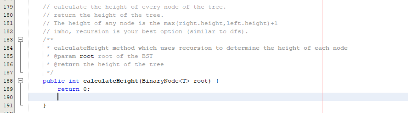 Solved How do I calculate the height of each node and return | Chegg.com