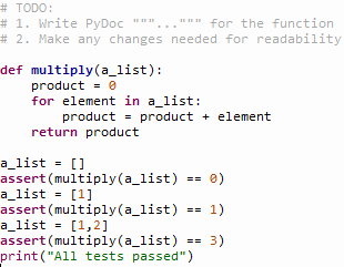 Solved Your task is to: 1. Introduce function documentation | Chegg.com