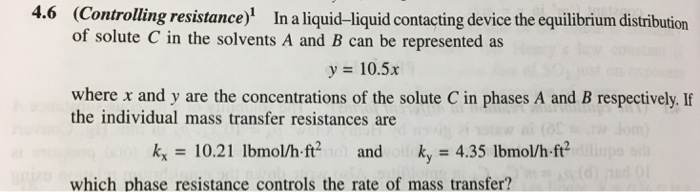 Solved mass transfer operations:I know this is the solution | Chegg.com