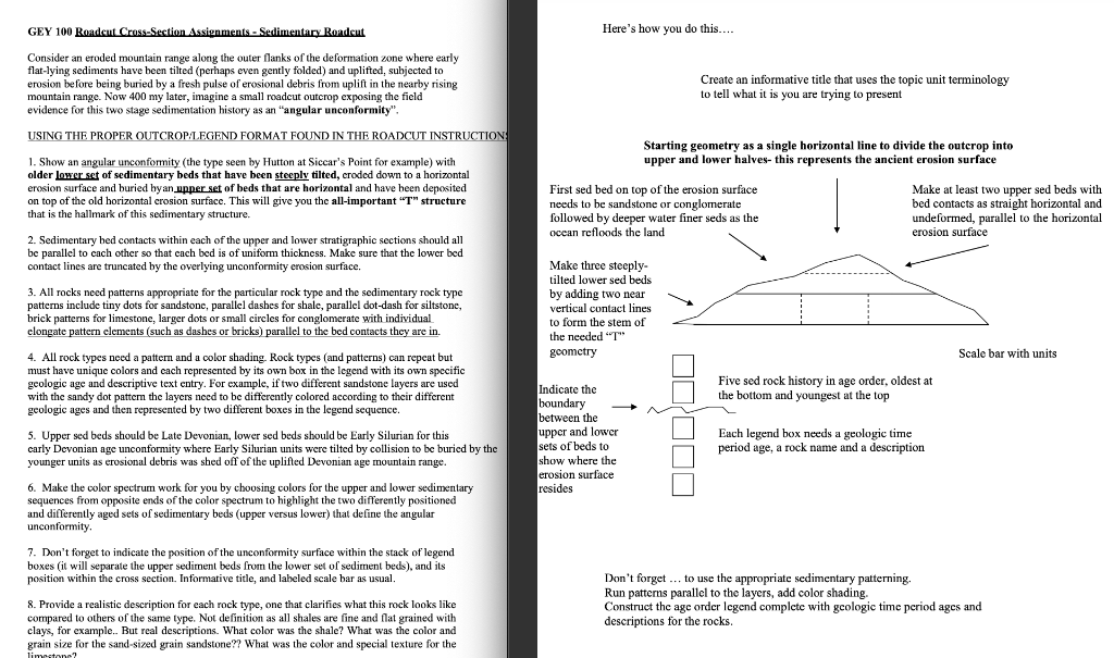 Solved Hi, I have a roadcut assignment and I had a really | Chegg.com