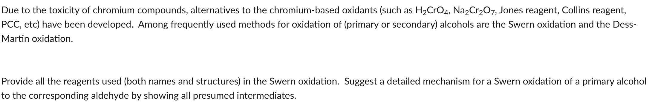 Solved Due To The Toxicity Of Chromium Compounds Chegg Com   PhpUZU1pk