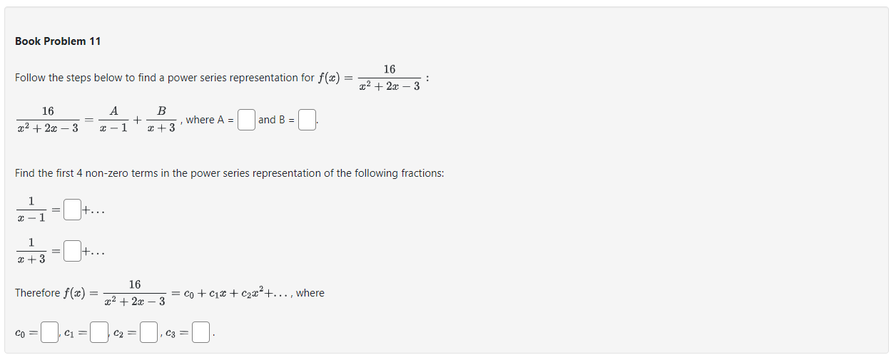 Solved Follow The Steps Below To Find A Power Series | Chegg.com