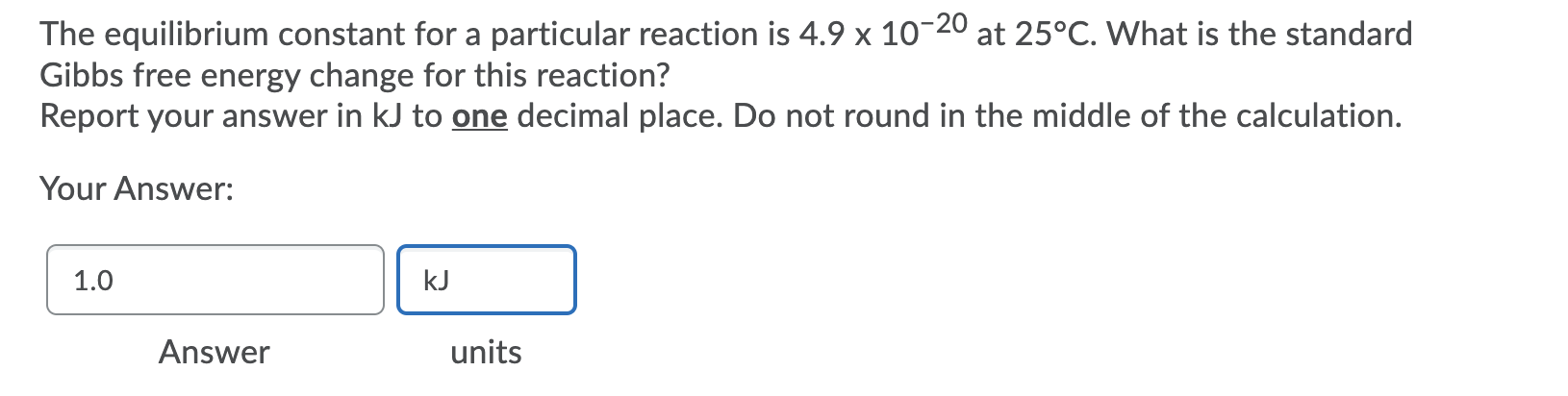 Solved The equilibrium constant for a particular reaction is | Chegg.com
