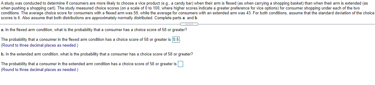 Solved A study was conducted to determine if consumers are | Chegg.com