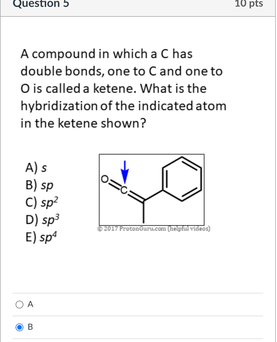 Solved A compound in which a C has double bonds, one to C | Chegg.com