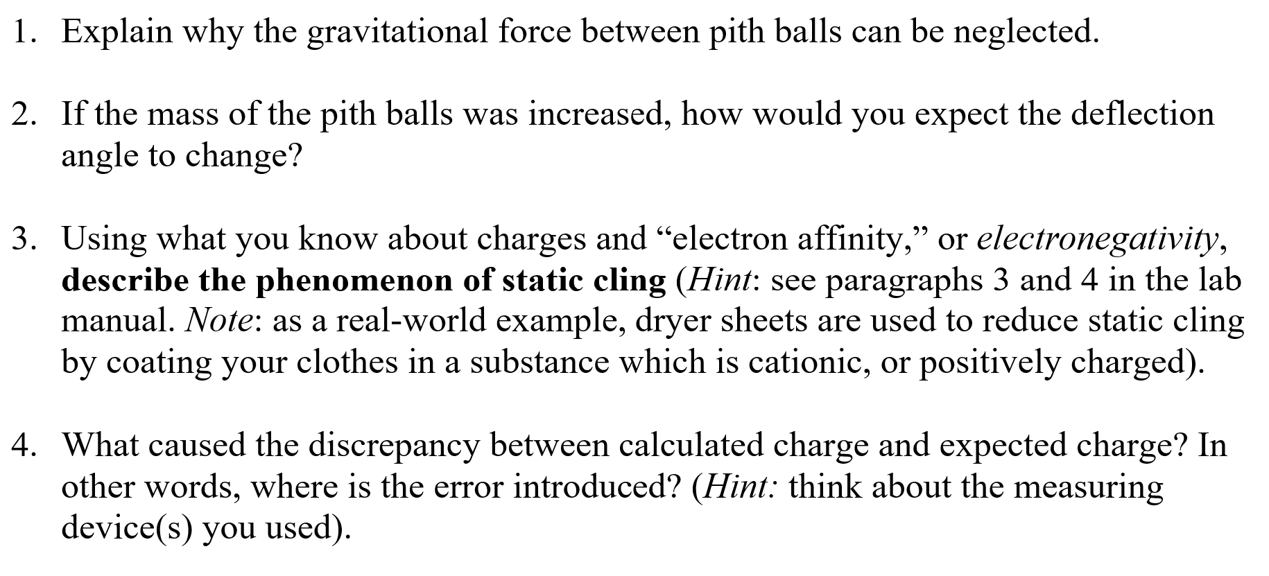 Solved Explain why the gravitational force between pith | Chegg.com