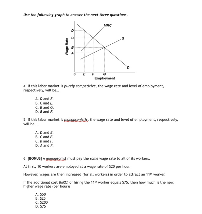 Solved Use the following graph to answer the next three | Chegg.com