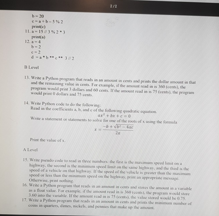 Evaluate Each Of The Following Expressions And Write Chegg Com