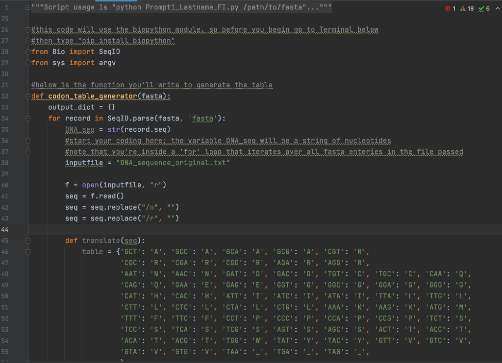 Solved How do I provide the path to a .fasta file I | Chegg.com