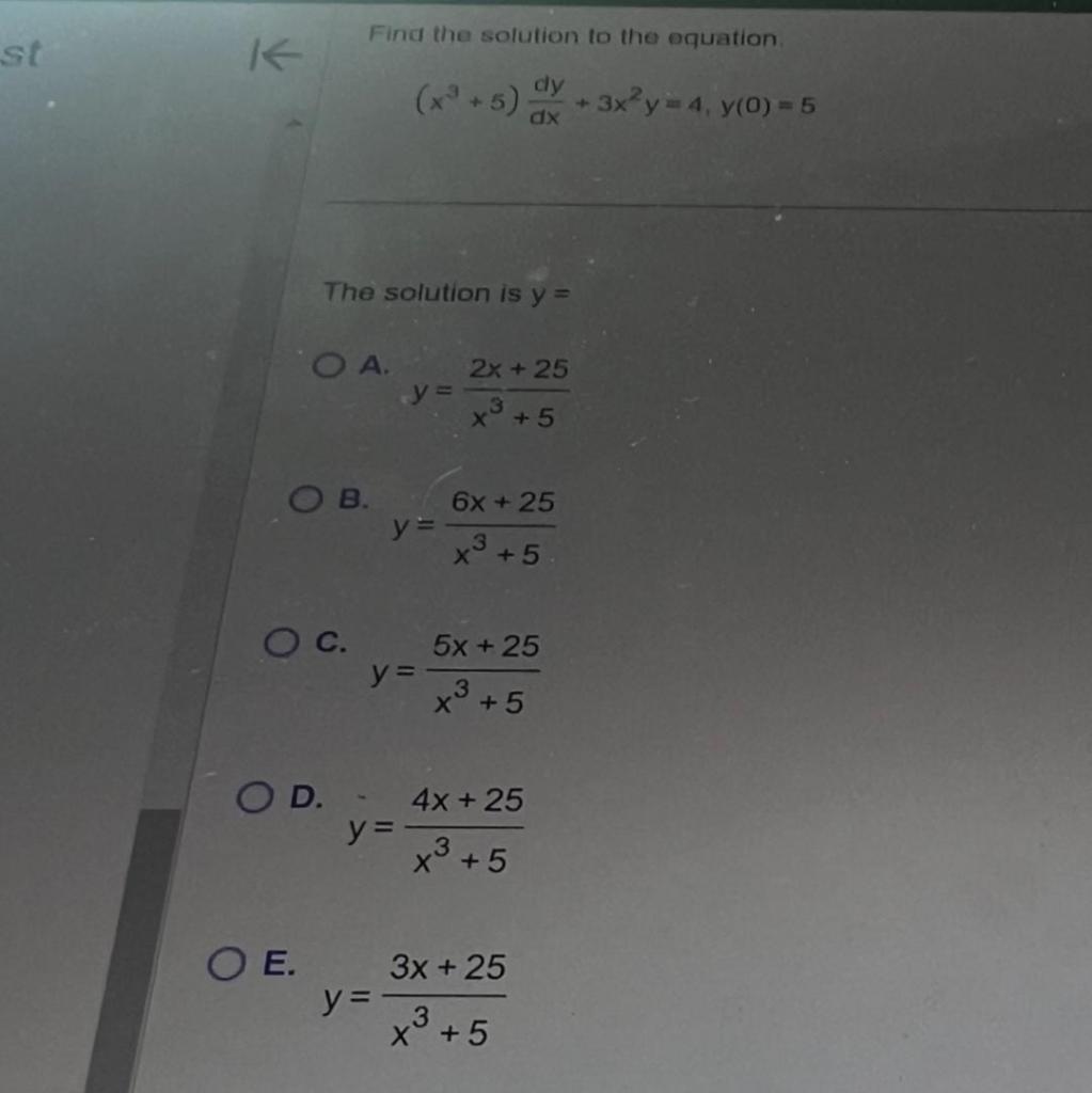 Solved Find the solution to the equation. | Chegg.com