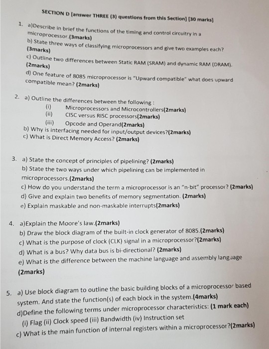 Solved SECTION A Answer ALL questions in this Section][20 | Chegg.com