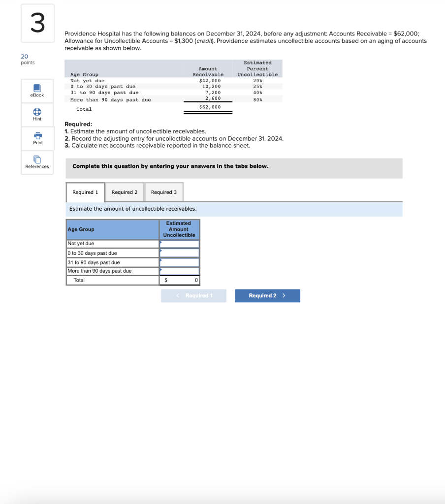 solved-providence-hospital-has-the-following-balances-on-chegg